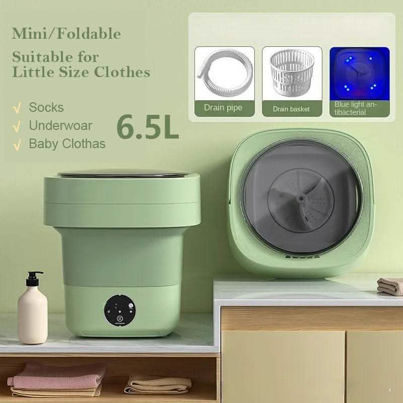 Mini Foldable Washing Machine - Portable Spin Dry Laundry - Vezir