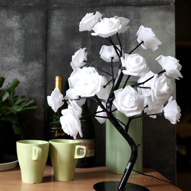 Rose Flower LED Lamp - USB Battery Bonsai Tree Night Light - Vezir