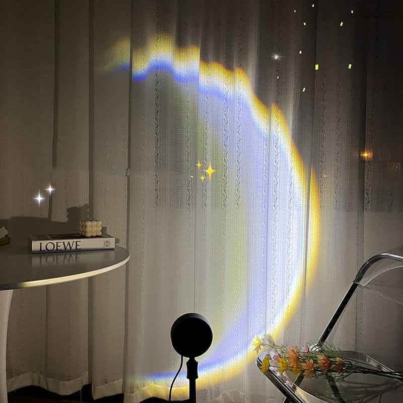 Elite USB Moon Lamp - Rainbow LED Sunset Projector System - Vezir