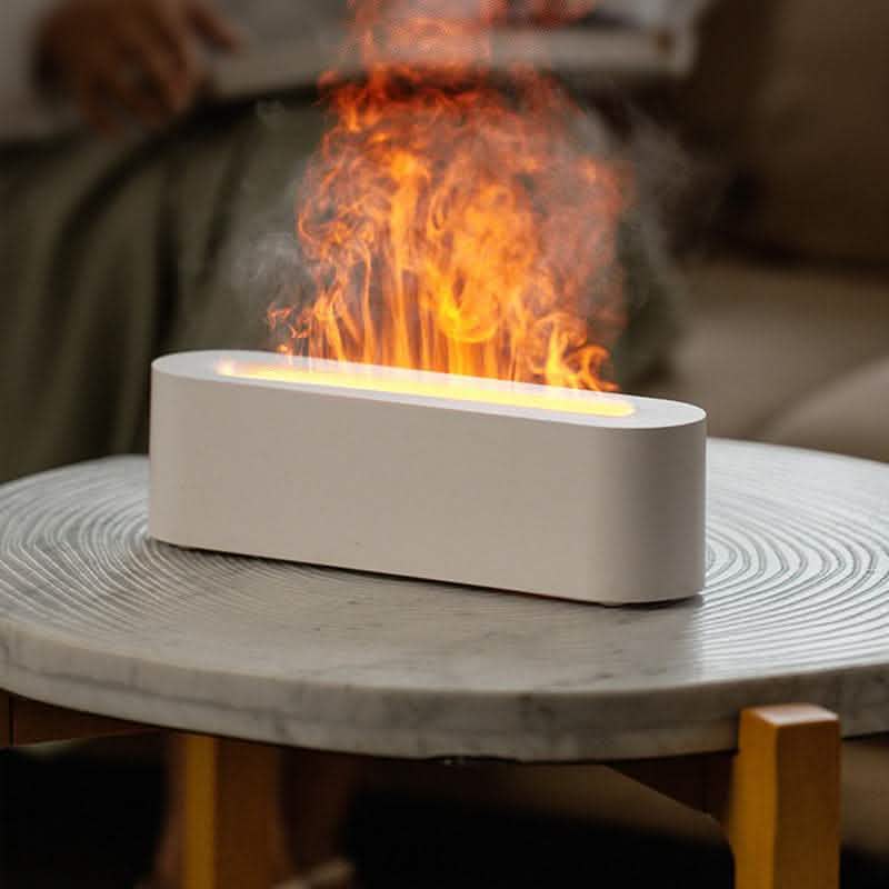 Realistic Fire Flame Diffuser - LED Essential Oil Humidifier - Vezir