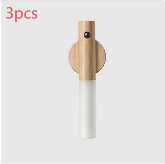 Magnetic LED Motion Light - Premium Wireless Wood Design - Vezir