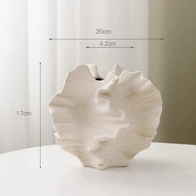 European Style Ceramic Vase - Frosted White Glass Texture - Vezir