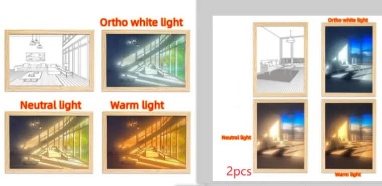 LED Picture Light for Sunshine-Simulated Ambiance