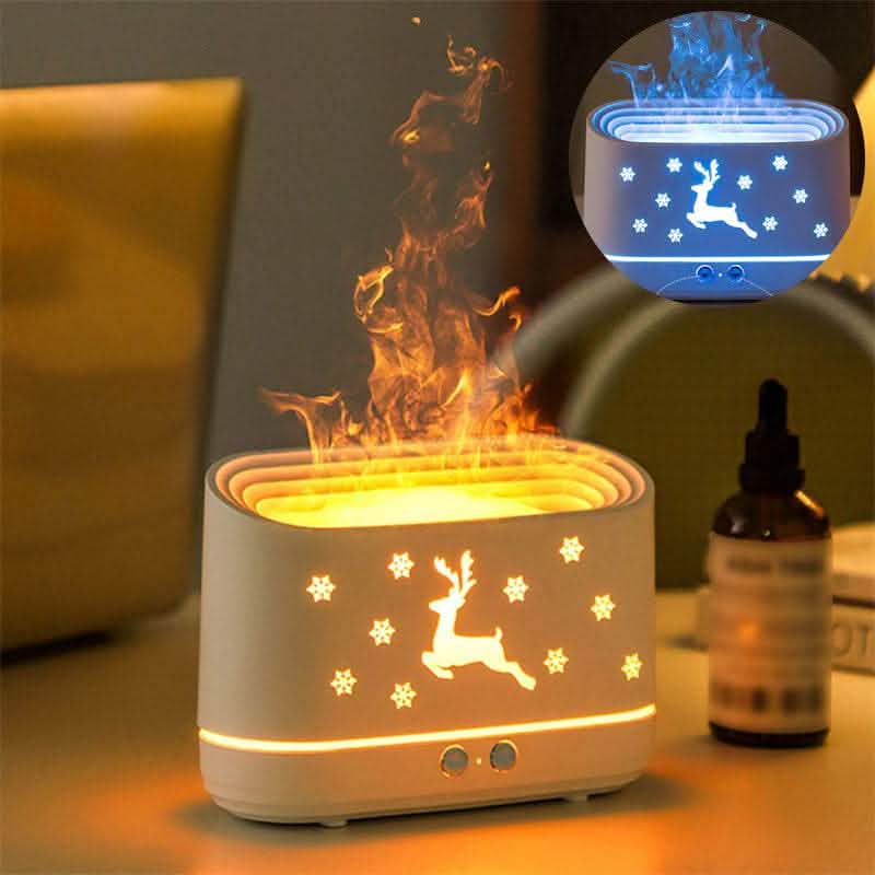 Elk Flame Humidifier - Christmas Home Decoration Diffuser - Vezir