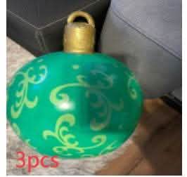 60CM Inflatable Christmas Ornament Ball - Giant PVC Decoration - Vezir