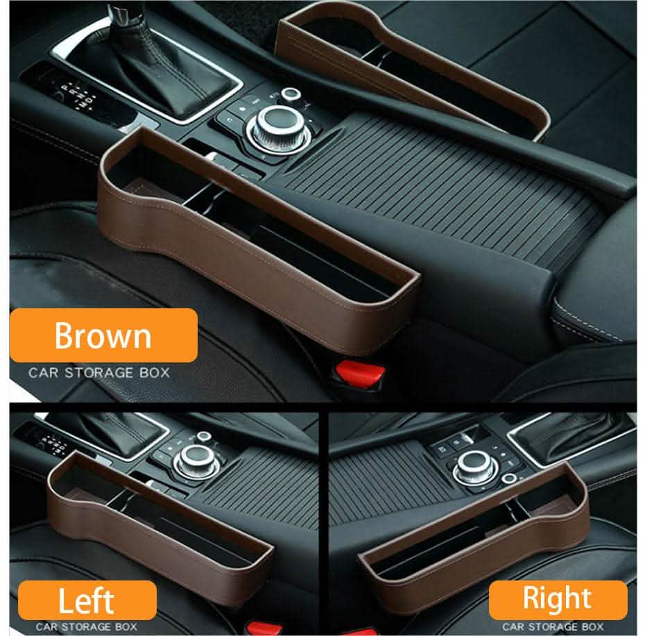 Car Storage Box - Leather Plastic Organizer Container - Vezir