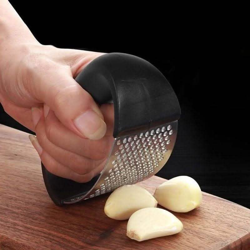Stainless Steel Garlic Press - Manual Curve Masher Tool - Vezir