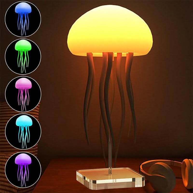 LED Jellyfish Mood Lamp - Portable Night Light Table Decor - Vezir