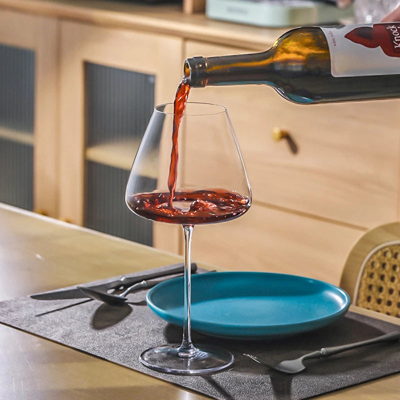 PNT01 Ultra-Thin Handmade Crystal Red Wine Glass for Riesling Burgundy - Premium Quality Home Wine Glass
