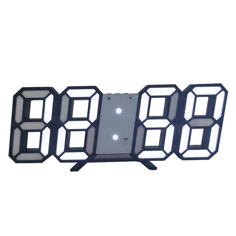 3D LED Wall Clock - Digital Sound Control Alarm Temperature - Vezir