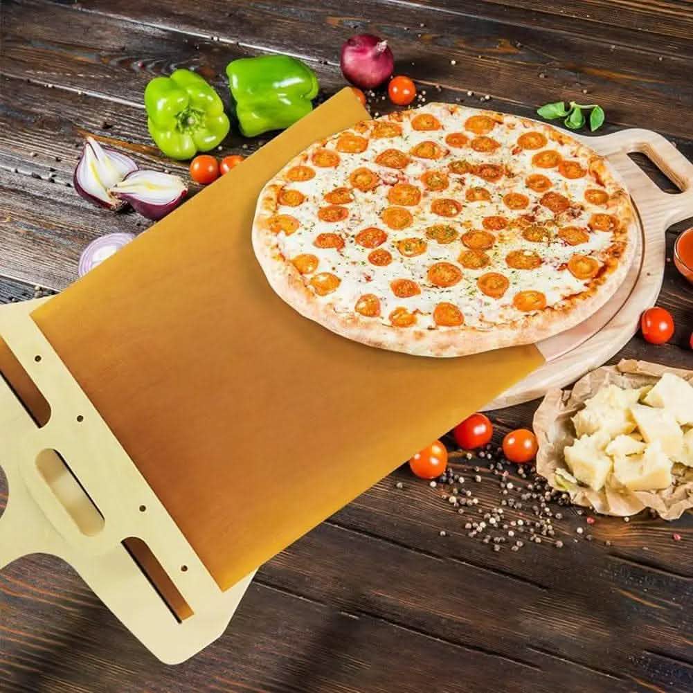 Sliding Pizza Shovel - Non-Stick Cutting Board Transfer Tool - Vezir