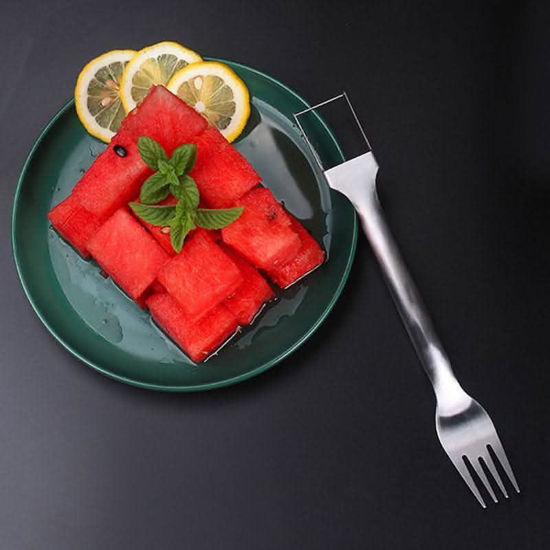 2-in-1 Watermelon Slicer - Stainless Steel Fork Cutter Tool - Vezir