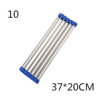 Folding Kitchen Drain Rack - Stainless Steel Sink Organizer - Vezir