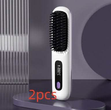 2-in-1 Wireless Hair Straightener - USB Charging Hot Curler - Vezir
