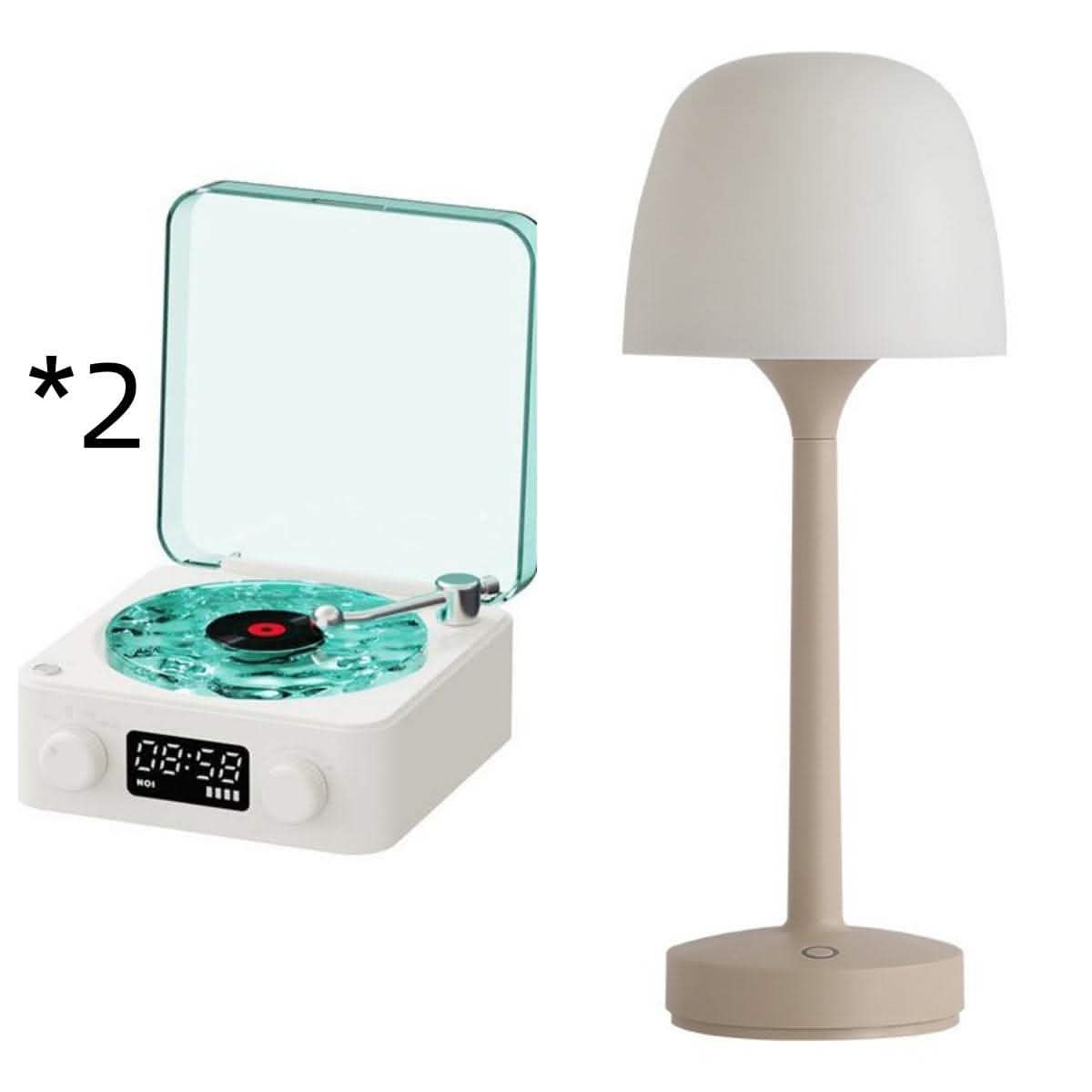 Retro Turntable Speaker - Bluetooth Vinyl Record Player RGB - Vezir