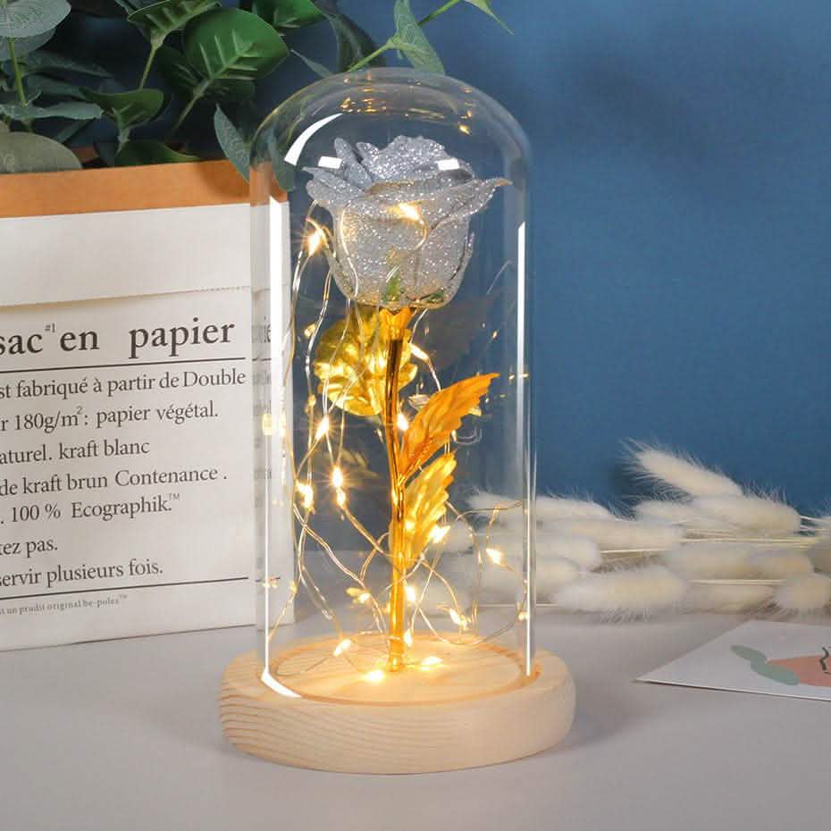 Eternal Rose LED Light - Valentine's Day Glass Cover Gift - Vezir