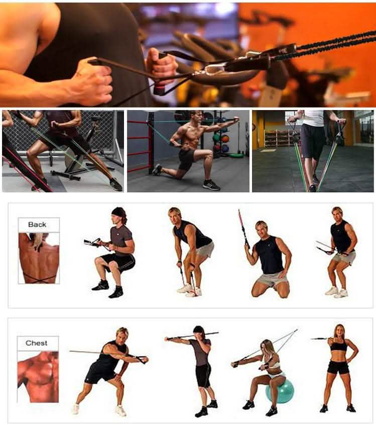 Portable Fitness Rally - Multi-Exercise Resistance Trainer - Vezir