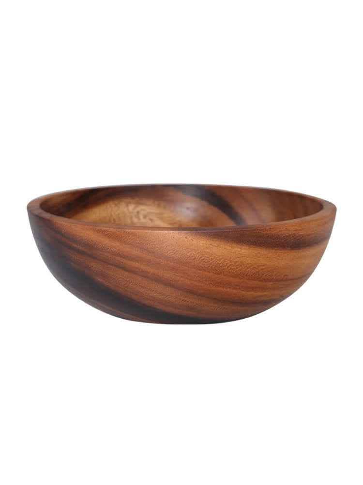 Natural Wooden Bowl - Kitchen Fruit Salad Serving Bowl - Vezir