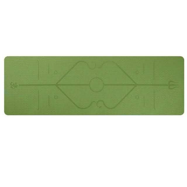 Non-Slip TPE Yoga Mat - Position Line Beginner Guide - Vezir