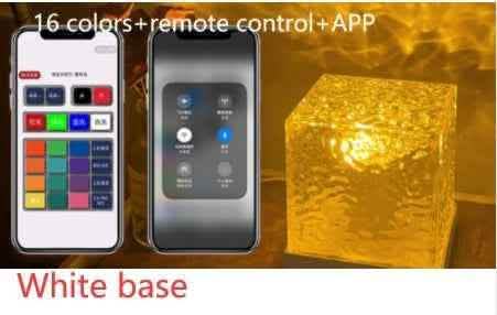 Elite LED Water Ripple Night Light - 16-Color USB Crystal Projector - Vezir