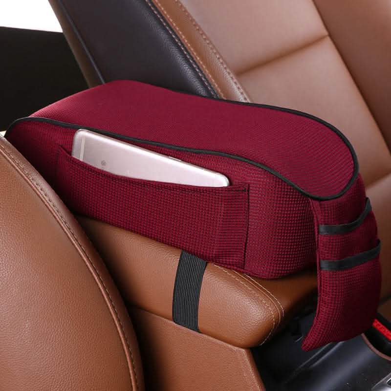 Car Armrest Box Pad - Sports Knitted Fabric Cushion - Vezir