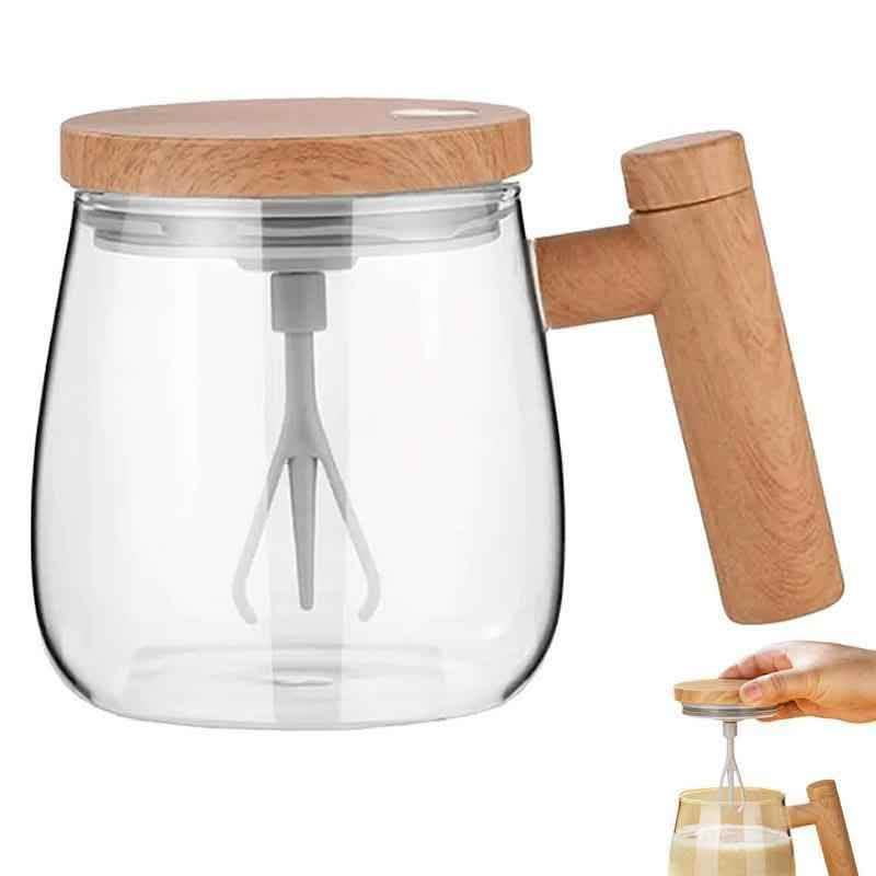 400ML Self-Stirring Coffee Mug - Electric Mixing Glass Cup - Vezir