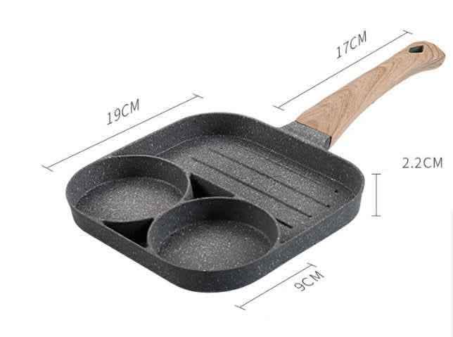 4-Hole Breakfast Pan - Multi-Function Non-Stick Egg Maker - Vezir