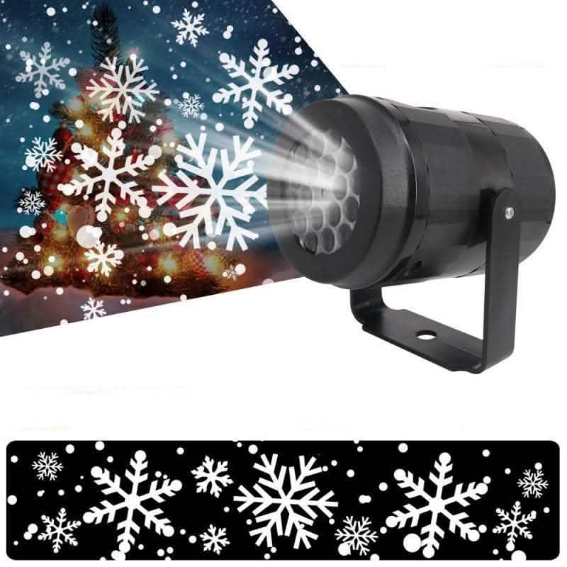 Christmas Snowflake Projector Light - LED Holiday Stage Light - Vezir