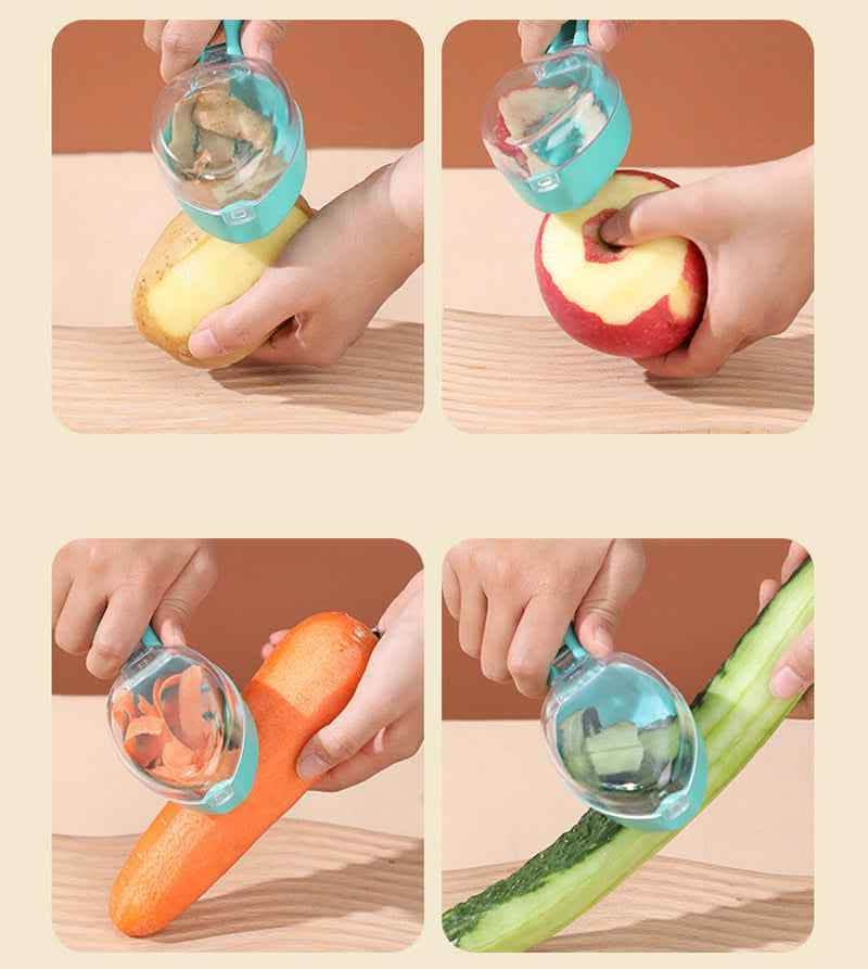 Elite Peeling Knife - Storage Lid Fruit Potato Kitchen Tool - Vezir
