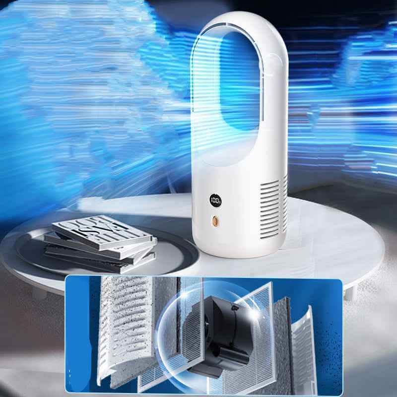 Elite Bladeless Fan Cooler - USB Rechargeable Silent 360° System - Vezir