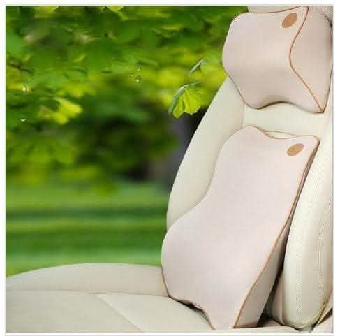 Car Memory Foam Cushion - 3D Headrest Lumbar Support Set - Vezir