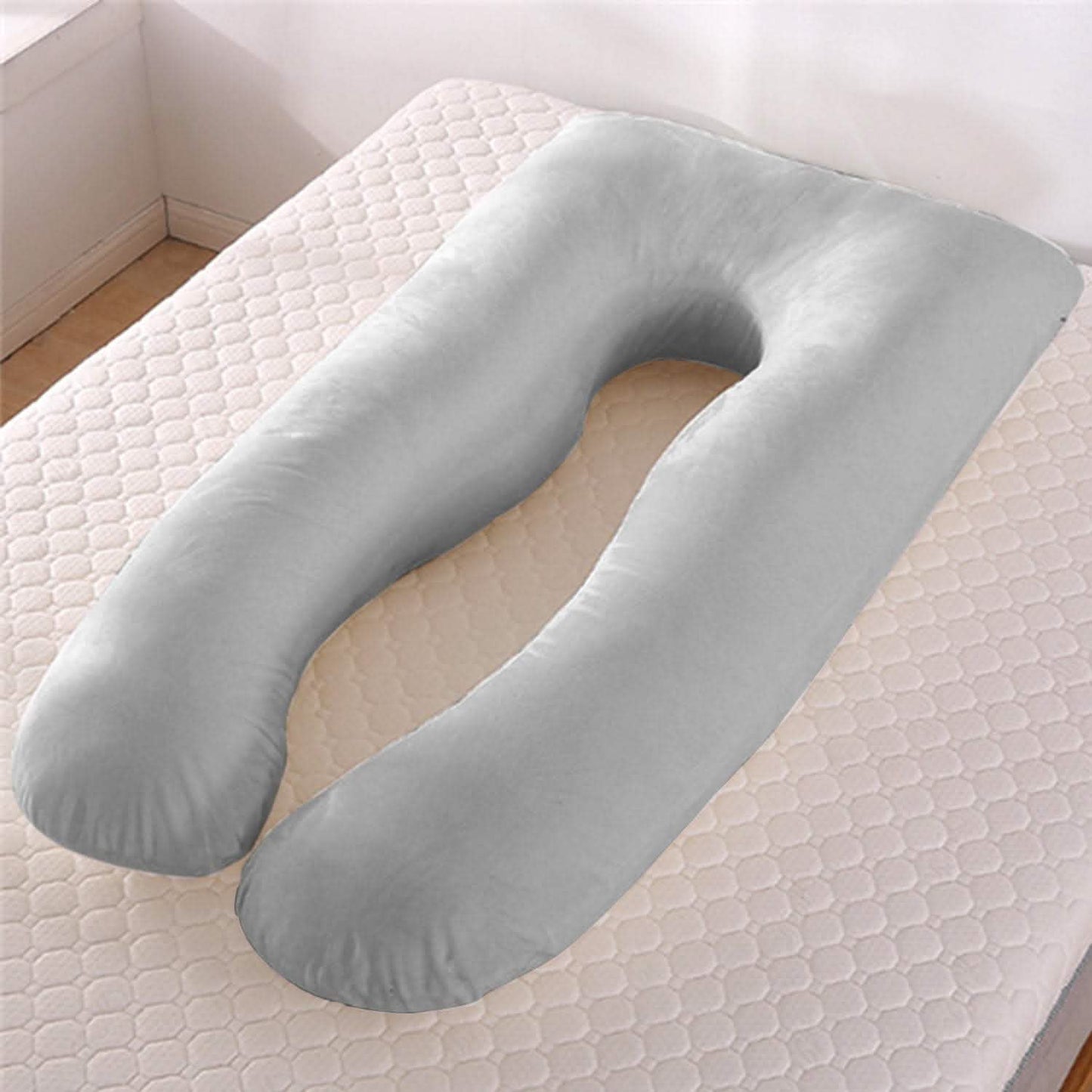 U-Shape Maternity Pillow - Summer Ice Silk Pregnancy Support - Vezir
