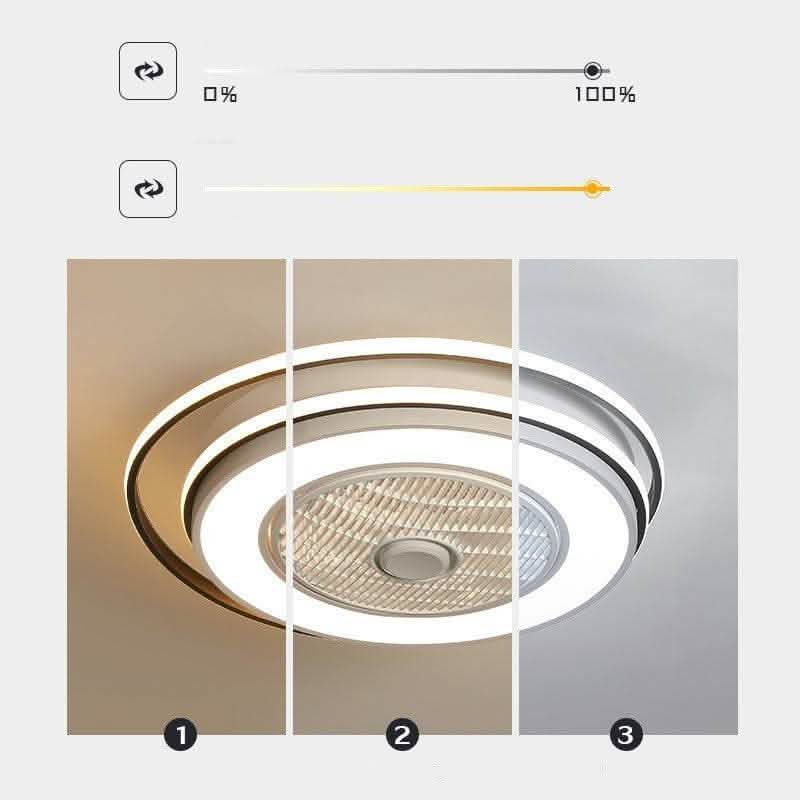 LED Ceiling Fan Light - Bedroom Dining Room Home Fixture - Vezir