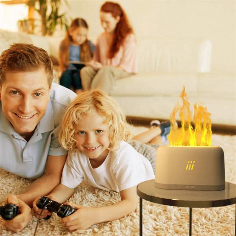 Flame Aroma Diffuser - Ultrasonic Mist Maker LED Lamp - Vezir