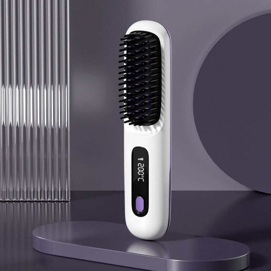 2-in-1 Wireless Hair Straightener - USB Charging Hot Curler - Vezir