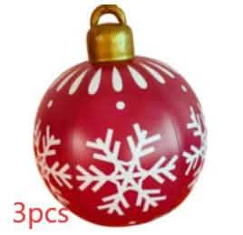 60CM Inflatable Christmas Ornament Ball - Giant PVC Decoration - Vezir