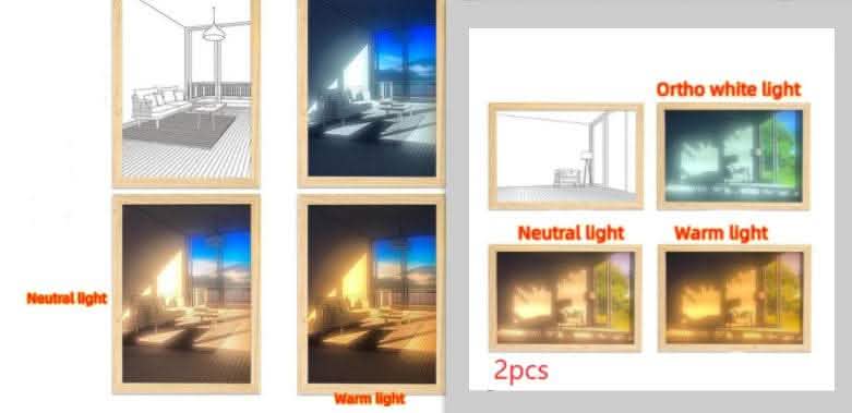 Illuminated LED Picture Light - Sunshine Simulation Night Lamp - Vezir