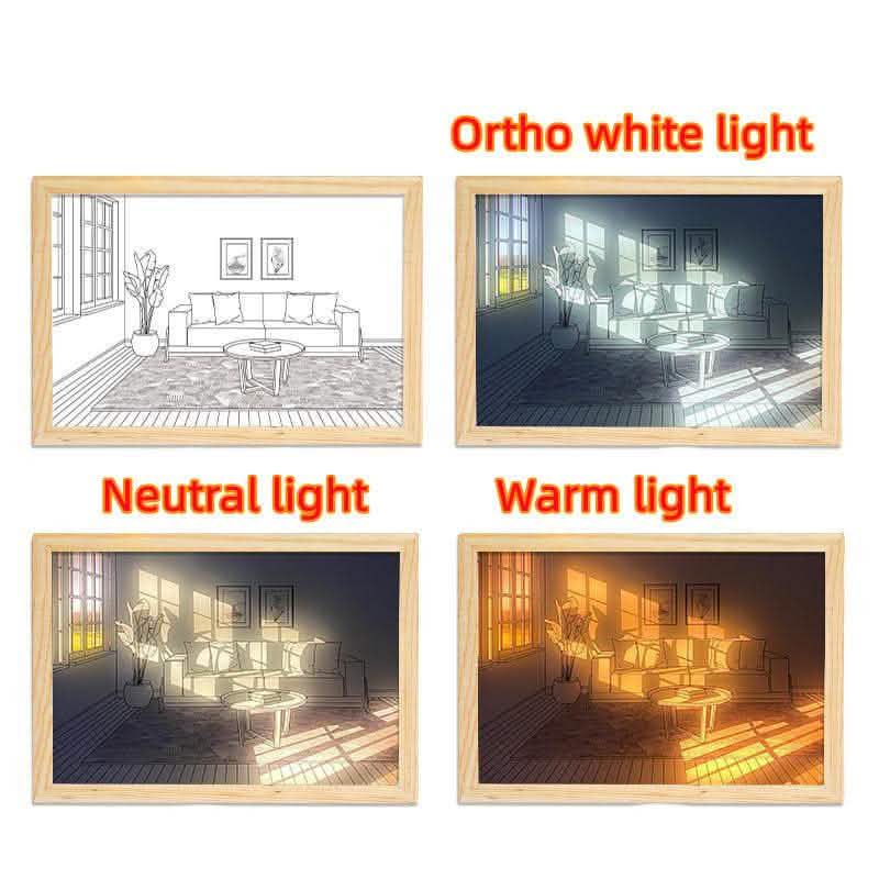 Illuminated LED Picture Light - Sunshine Simulation Night Lamp - Vezir
