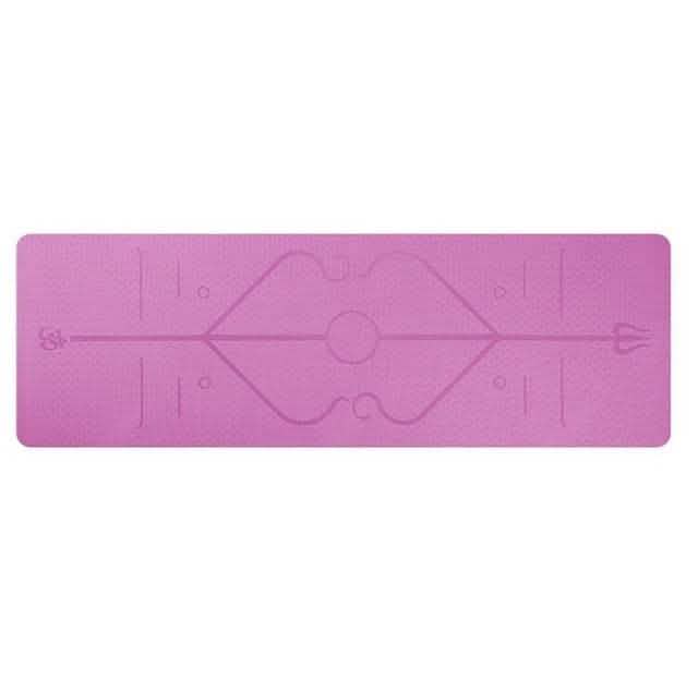 Non-Slip TPE Yoga Mat - Position Line Beginner Guide - Vezir