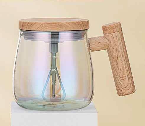 400ML Self-Stirring Coffee Mug - Electric Mixing Glass Cup - Vezir