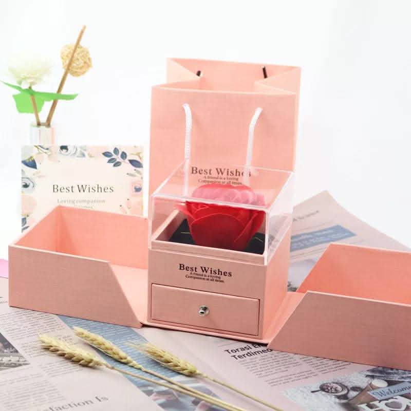 Valentine's Day Eternal Flower - Plastic Rose Gift Set - Vezir