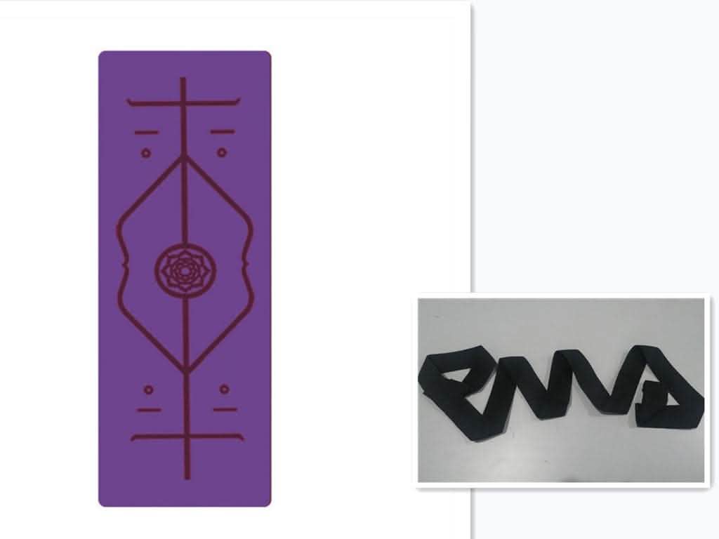 Non-Slip TPE Yoga Mat - Position Line Beginner Guide - Vezir