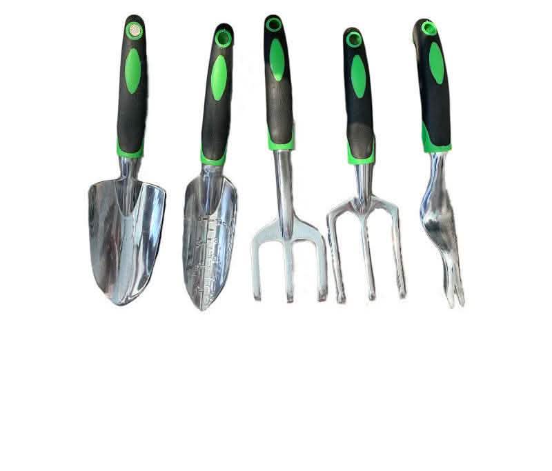9-Piece Aluminum Alloy Garden Tool Set - Silicone Handle Shovel - Vezir