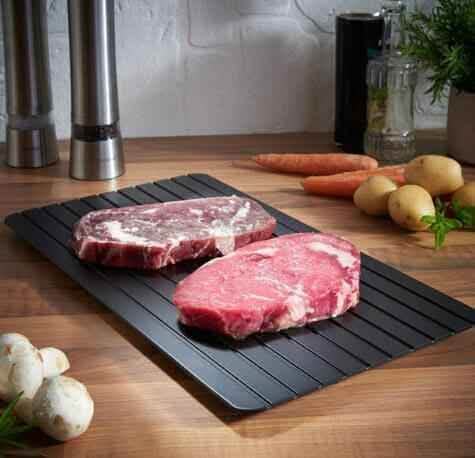 Fast Defrosting Tray - Aluminum Quick Thaw Kitchen Plate - Vezir