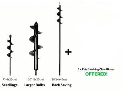 Rechargeable Garden Auger Drill Bit - Twist Pit Digging Tool - Vezir