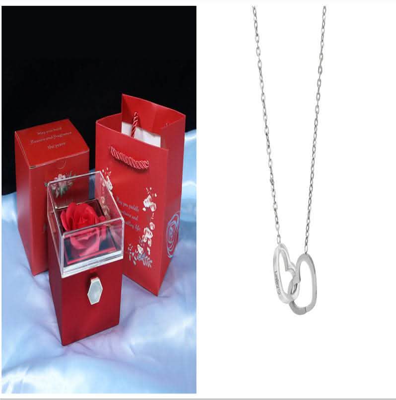 Rotating Rose Gift Box - Soap Flower Valentine's Day Present - Vezir