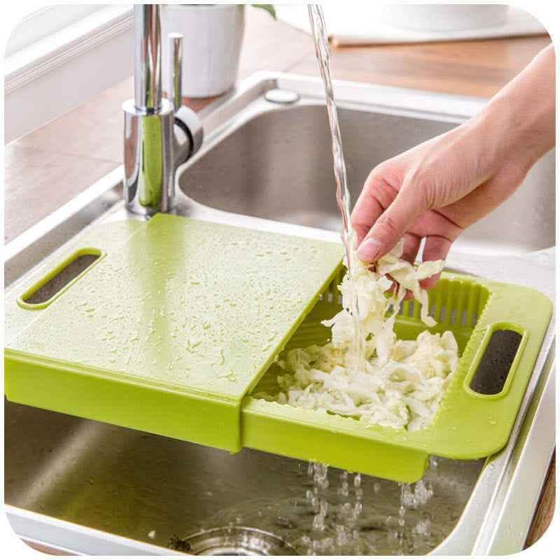 Multi-Function Cutting Board - Sink Drain Basket Kitchen Tool - Vezir