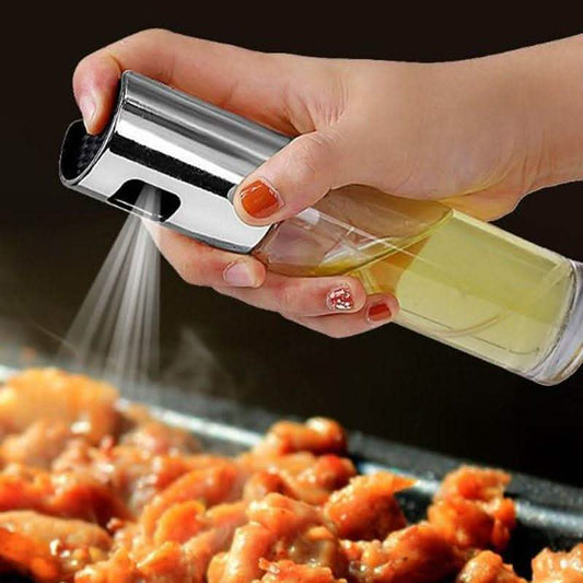 Oil Spray Bottle - Push Type Cooking Vinegar Sprayer Set - Vezir