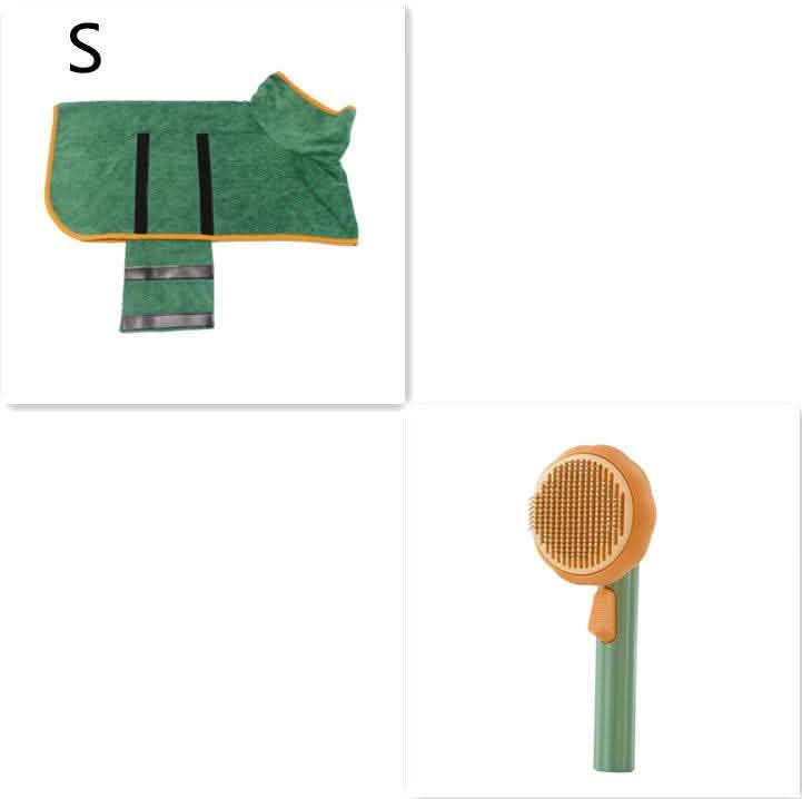 Self-Cleaning Pet Cat Brush - Steel Wire Hair Removal Comb - Vezir