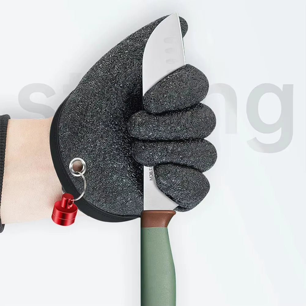 Fishing Gloves Catch Fish Anti-Slip Durabl Knit Full Finger Waterproof Work Cutproof Glove Clasp Left Right Apparel Protect Hand